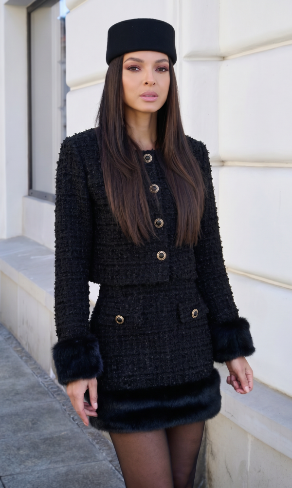 CELINE mini fur skirt